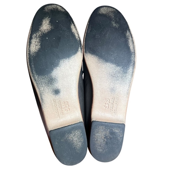 VTG SAS Tripad Comfort Womens Flat Loafers Leather Pewter Pennyloafer Size 7.5 N - Picture 8 of 9